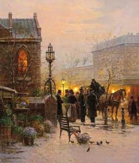 Building oil painting