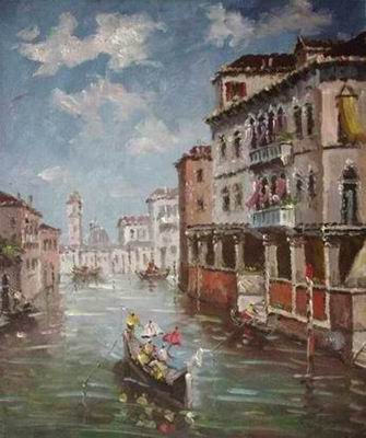 Building oil painting