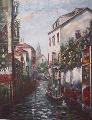 Building oil painting