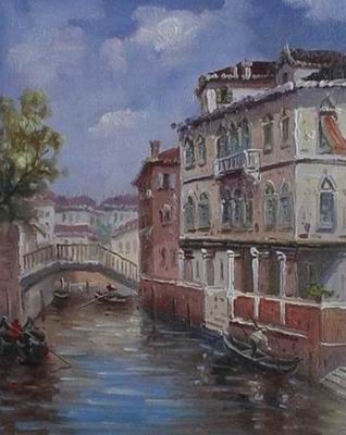 Building oil painting