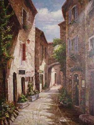 Building oil painting