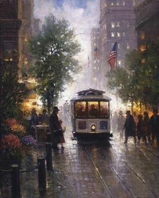 Building oil painting