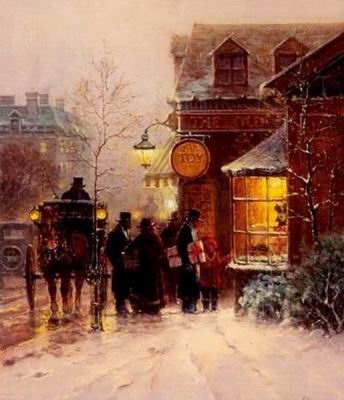 Building oil painting