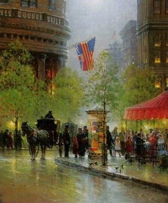 Building oil painting