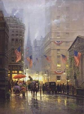 Building oil painting