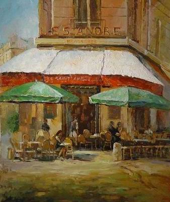 Building oil painting