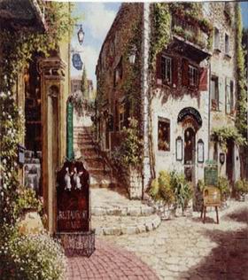 Building oil painting