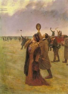 Building oil painting