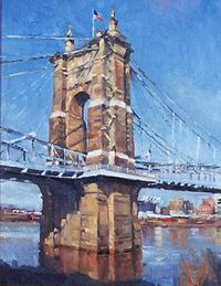 Building oil painting