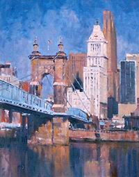 Building oil painting