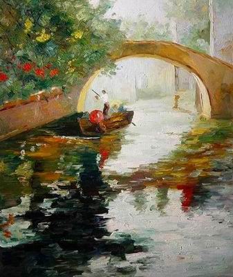 Building oil painting