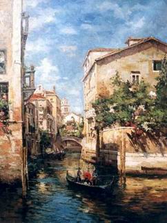 Building oil painting