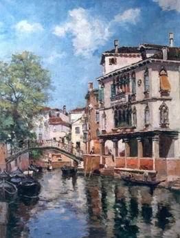 Building oil painting