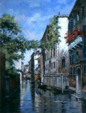 Building oil painting