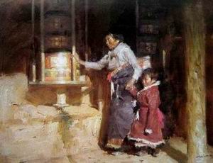 Character A oil painting