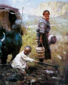 Character A oil painting