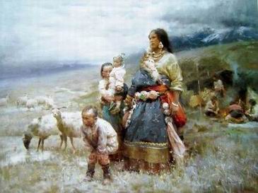 Character B oil painting