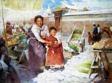 Character B oil painting