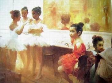 Character B oil painting