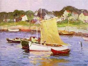 Dockscape oil painting