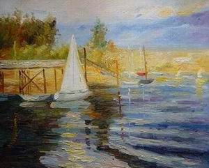 Dockscape oil painting