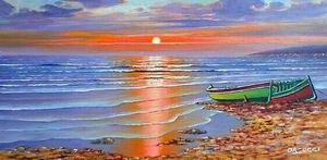 Dockscape oil painting