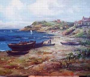 Dockscape oil painting