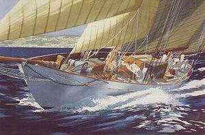 Dockscape oil painting