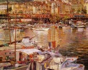 Dockscape oil painting