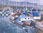 Dockscape oil painting