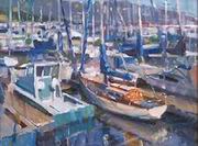 Dockscape oil painting