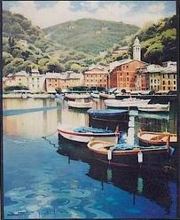 Dockscape oil painting