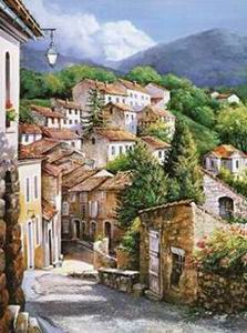 Dockscape oil painting