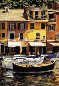 Dockscape oil painting