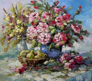 Flower oil painting