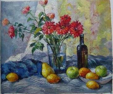 Flower oil painting