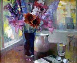 Flower oil painting