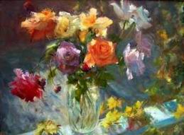 Flower oil painting