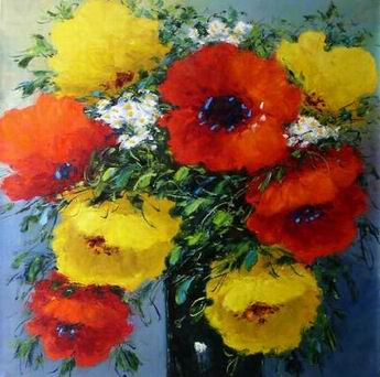 Flower oil painting