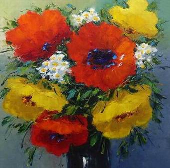 Flower oil painting