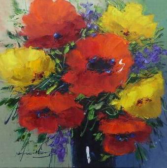 Flower oil painting