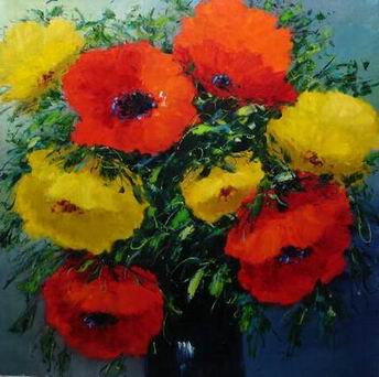 Flower oil painting