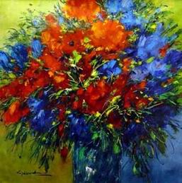 Flower oil painting
