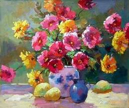 Flower oil painting