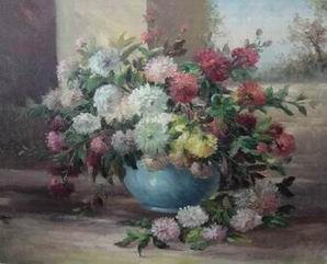 Flower oil painting