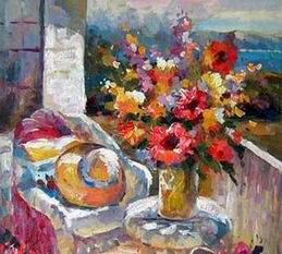 Flower oil painting