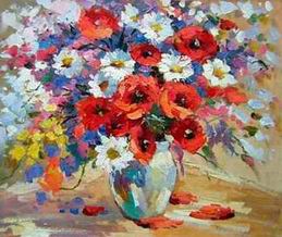Flower oil painting
