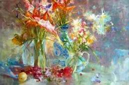 Flower oil painting