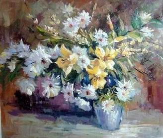 Flower oil painting