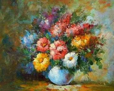 Flower oil painting